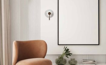 22221 WALL LIGHTIndoor sconce made of metal and marble, in corten brown paint and white marble flexible lighting soft diffused dining living residence shop office cafe lighting_3